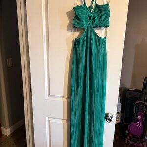 Willow Teal Satin Dress